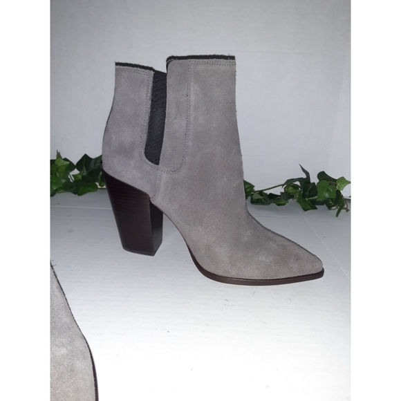 All Saints Senta Chelsea Suede Mink Gray Bootie - Picture 7 of 16